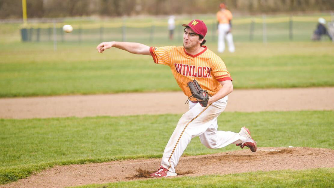 Winlock's Mekhi Morlin delivers a pitch to an Onalaska batter during a road game on March 31.
